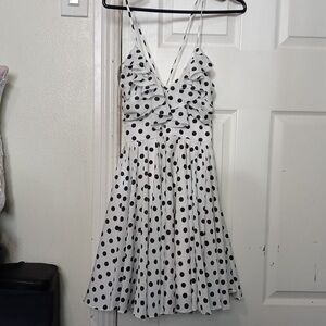 Ark & Co White Polka Dot Ruffle Mini Dress